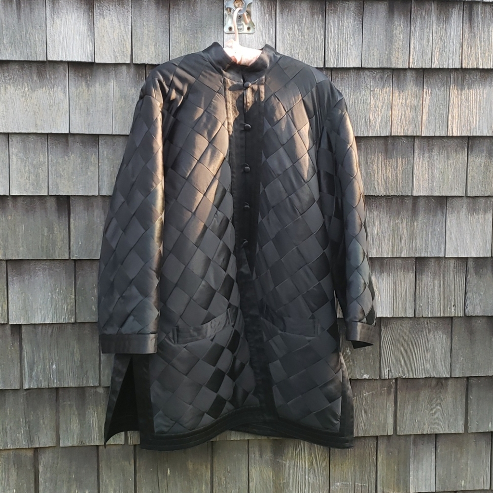 Silk Asian style 34 length Jacket